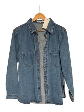 Main Street Exchange Kerry Cotton Denim Overshirt Medium